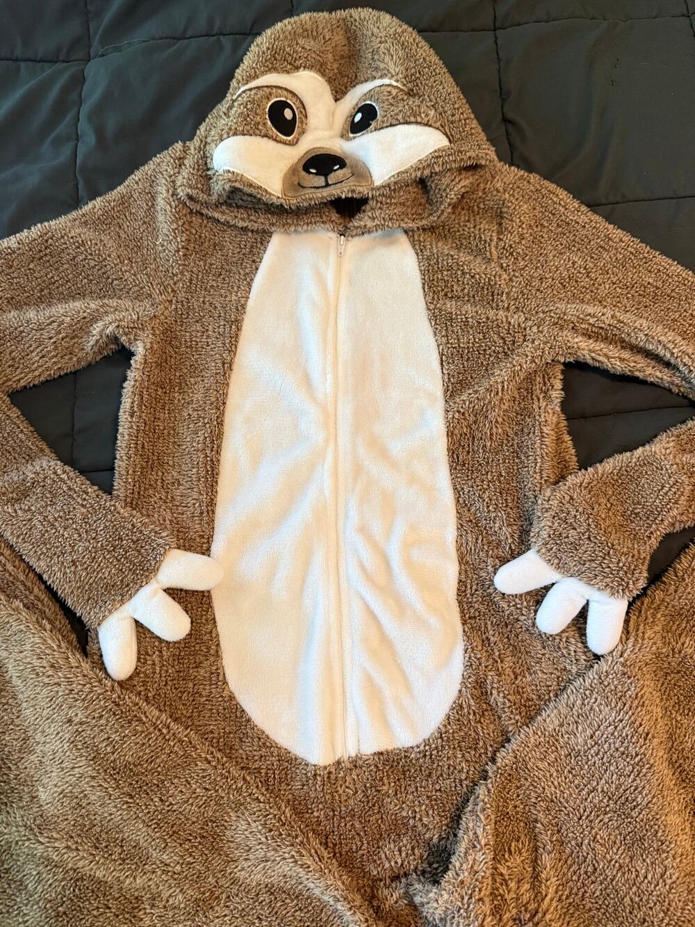 Way To Celebrate Adult Sloth Hooded Pajama Onesie Size Small 4β6 Costume